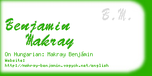 benjamin makray business card